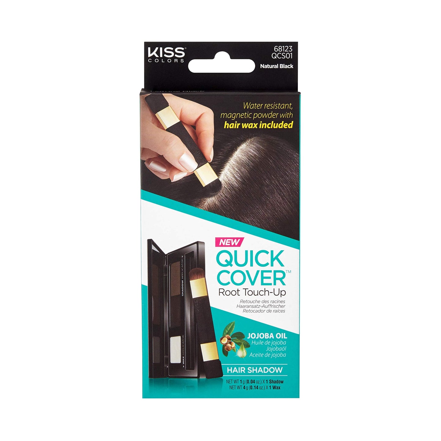 Kiss Quick Cover Root Touch Up Hair Shadow (Natural Black) Beauty & Personal Care KISS
