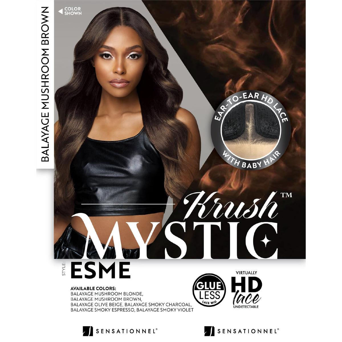 Sensationnel Shearmuse Mystic Krush LaceWig-Esme, BALAYAGEMUSHROOMBROWN