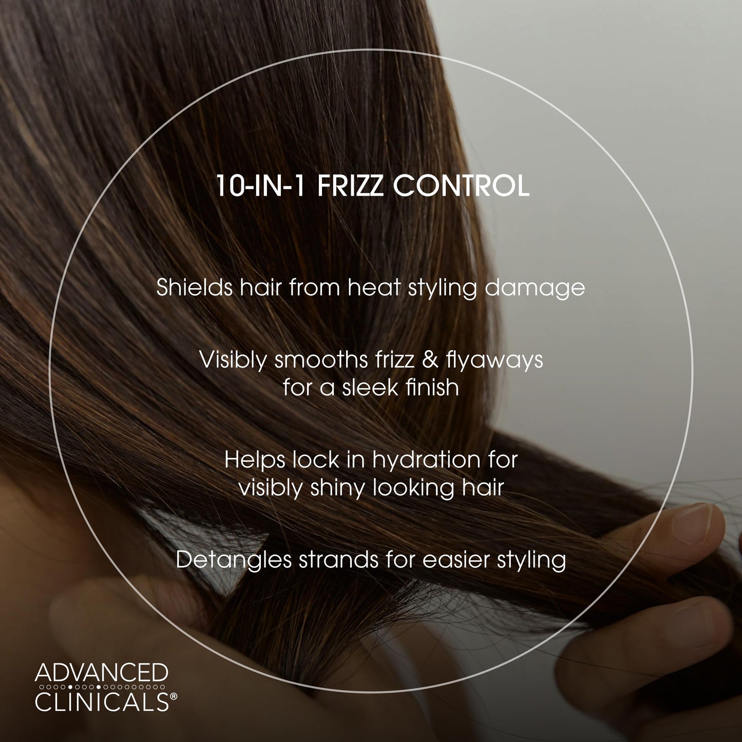 Advanced Clinicals 10-in-1 Anti-Frizz Hydrating Heat Protectant Hair Cream Coconut & Bamboo Strengthen, Detangle & Smooth Dry, Damaged Hair DEA Beauty & Personal Care Advanced Clinicals