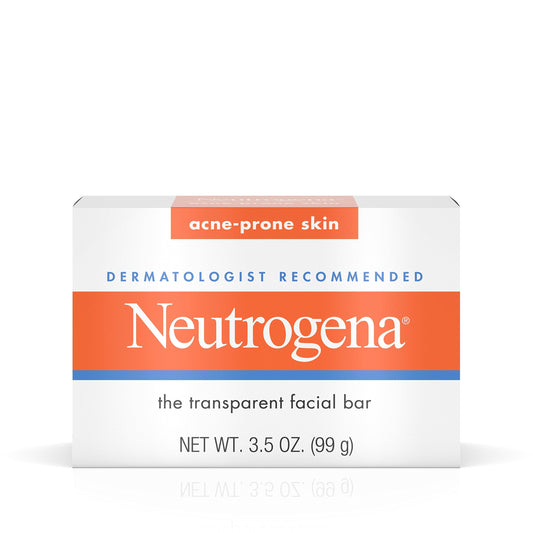 Neutrogena Facial Cleansing Bar Treatment for Acne-Prone Skin, Non-Medicated & Glycerin-Rich Hypoallergenic Formula with No Detergents or Dyes, 3.5 oz Beauty & Personal Care Neutrogena