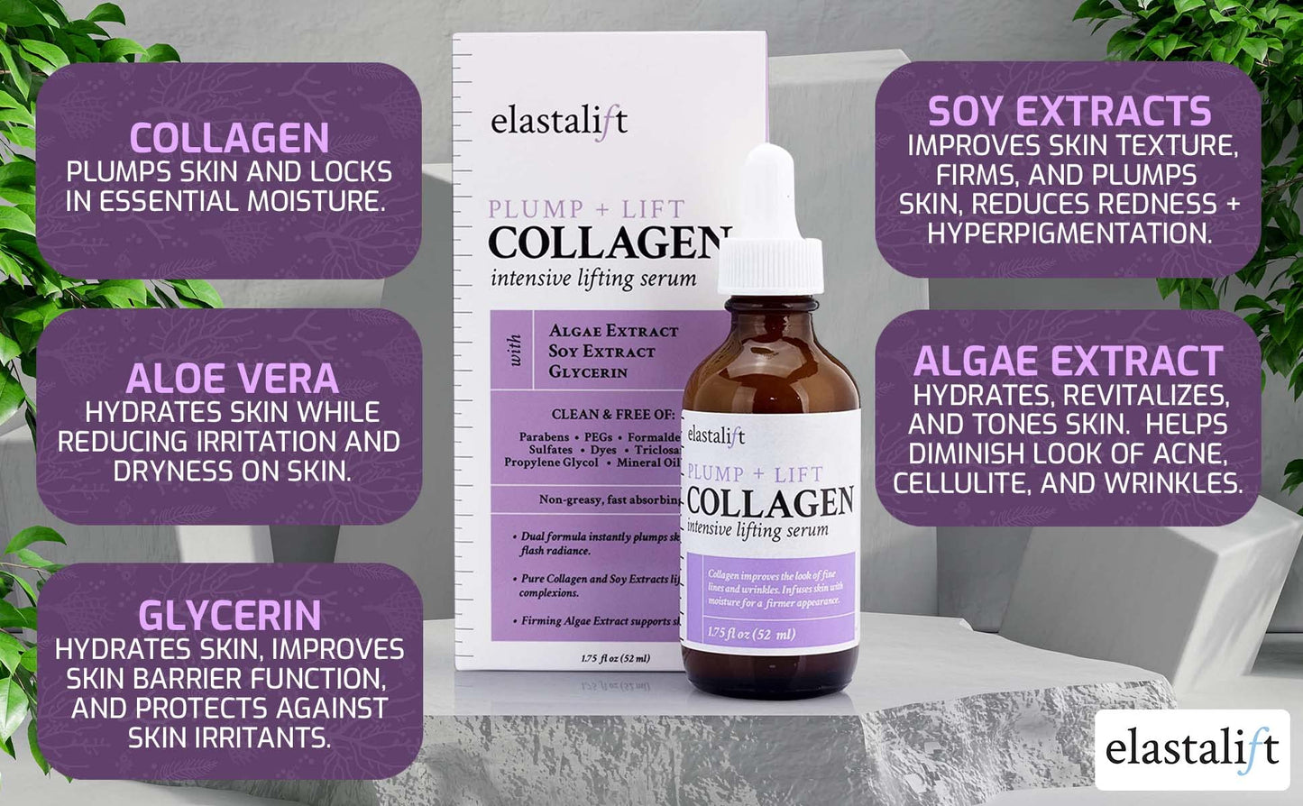 Elastalift Collagen Facial Serum Lifting, Plumping, Firming Collagen Serum For Face Improves Elasticity, Evens Skin Tone, Plumps, & Lifts Sagging Beauty & Personal Care Elastalift