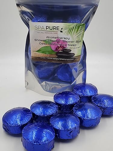 Spa Pure Deep Restorative Sleep: Shower Bomb Aromatherapy, 100% Natural/Organic Essential Oils - Transform Your Shower - Transform Your Mood (8… Beauty & Personal Care Spa Girl/Spa Pure