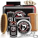 Valentines Gifts for Him, Beard Kit for Men, Beard Growth and Grooming Kit w/Beard Oil Beard Balm Beard Brush Beard Comb Beard Scissors, Christmas Beauty & Personal Care ABUDICS