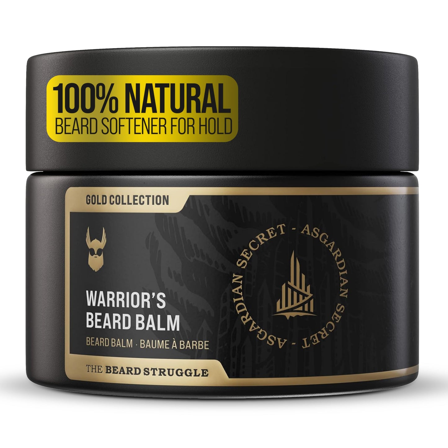The Beard Struggle Warrior’s Beard Balm - Gold Collection, Asgardian Secret - Non-Greasy Low-Hold Formula, Luxurious Cologne-Grade Fragrances 100% Beauty and Personal Care The Beard Struggle