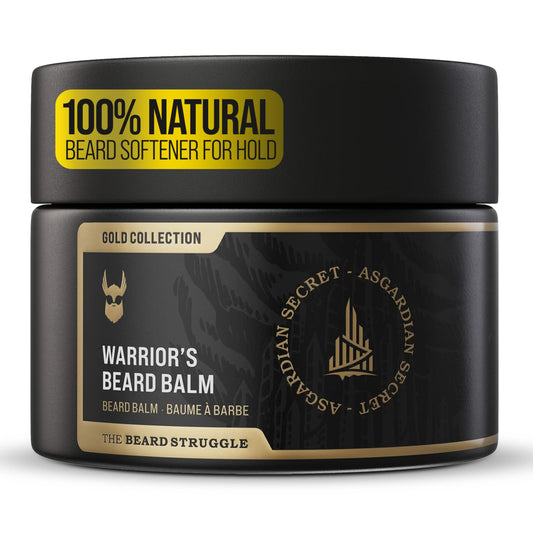 The Beard Struggle Warrior’s Beard Balm - Gold Collection, Asgardian Secret - Non-Greasy Low-Hold Formula, Luxurious Cologne-Grade Fragrances 100% Beauty and Personal Care The Beard Struggle