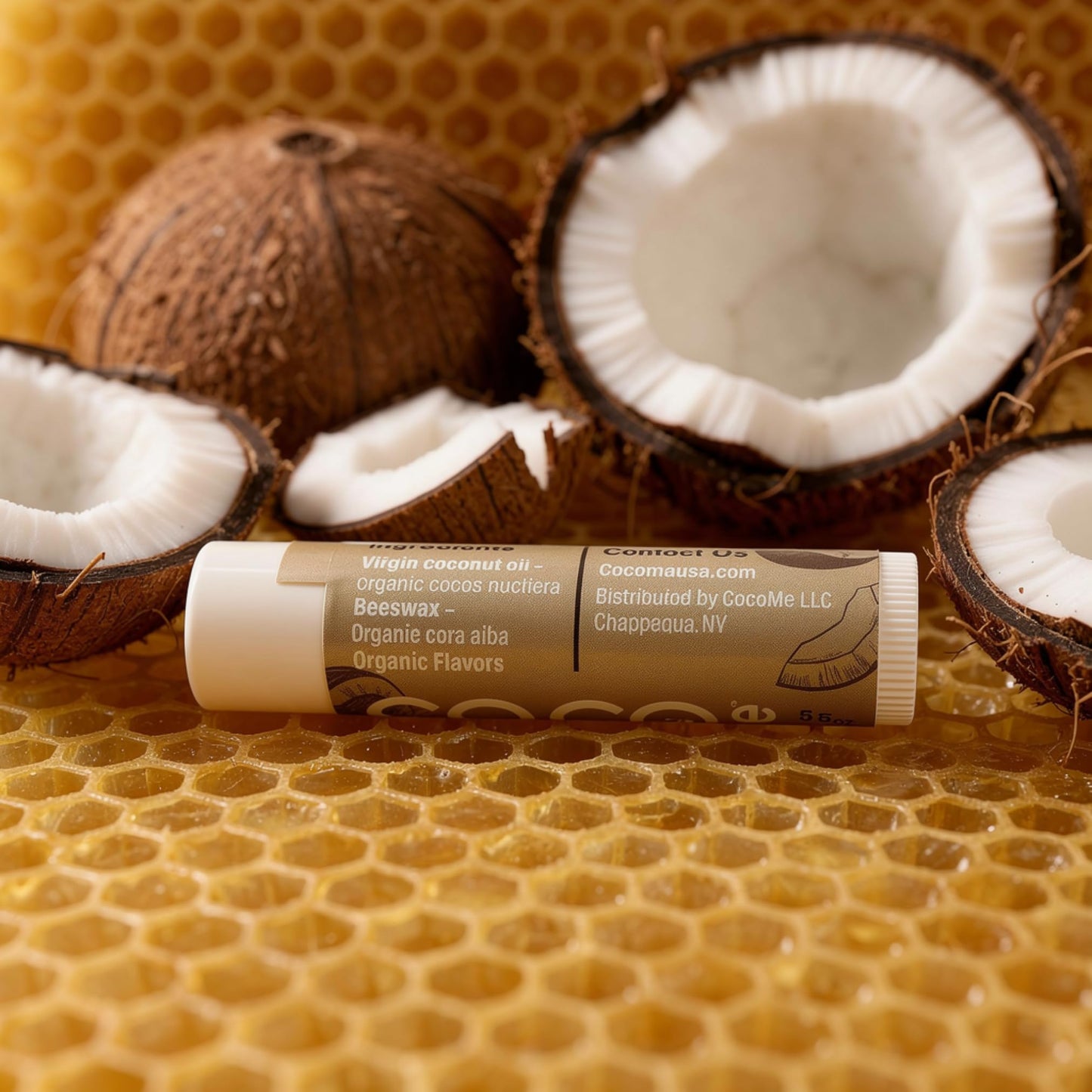 CoCo Me Coconut Beeswax Lip Balm - Organic Lip Balm with Virgin Coconut Oil & Beeswax - Natural Lip Balms & Moisturizers for Deep Lip Protection Beauty and Personal Care Coco Me