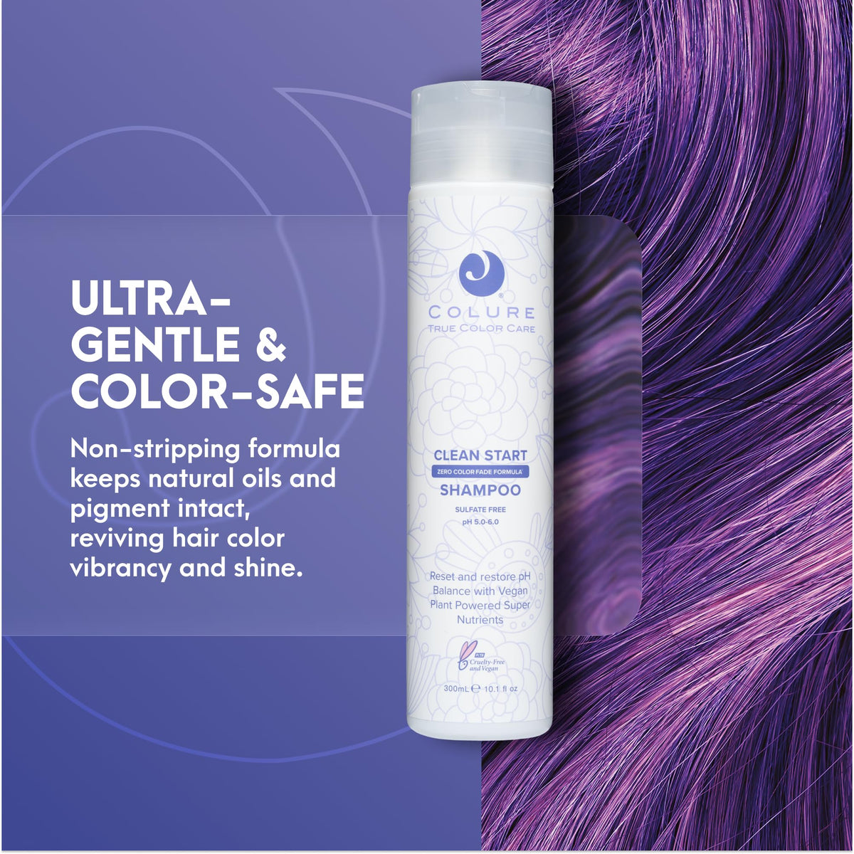 COLURE Clean Start Shampoo, 10 Fl Oz - Clarifying Detox Hair Wash, Non-Stripping Buildup Removal & Pre-Color Treatment