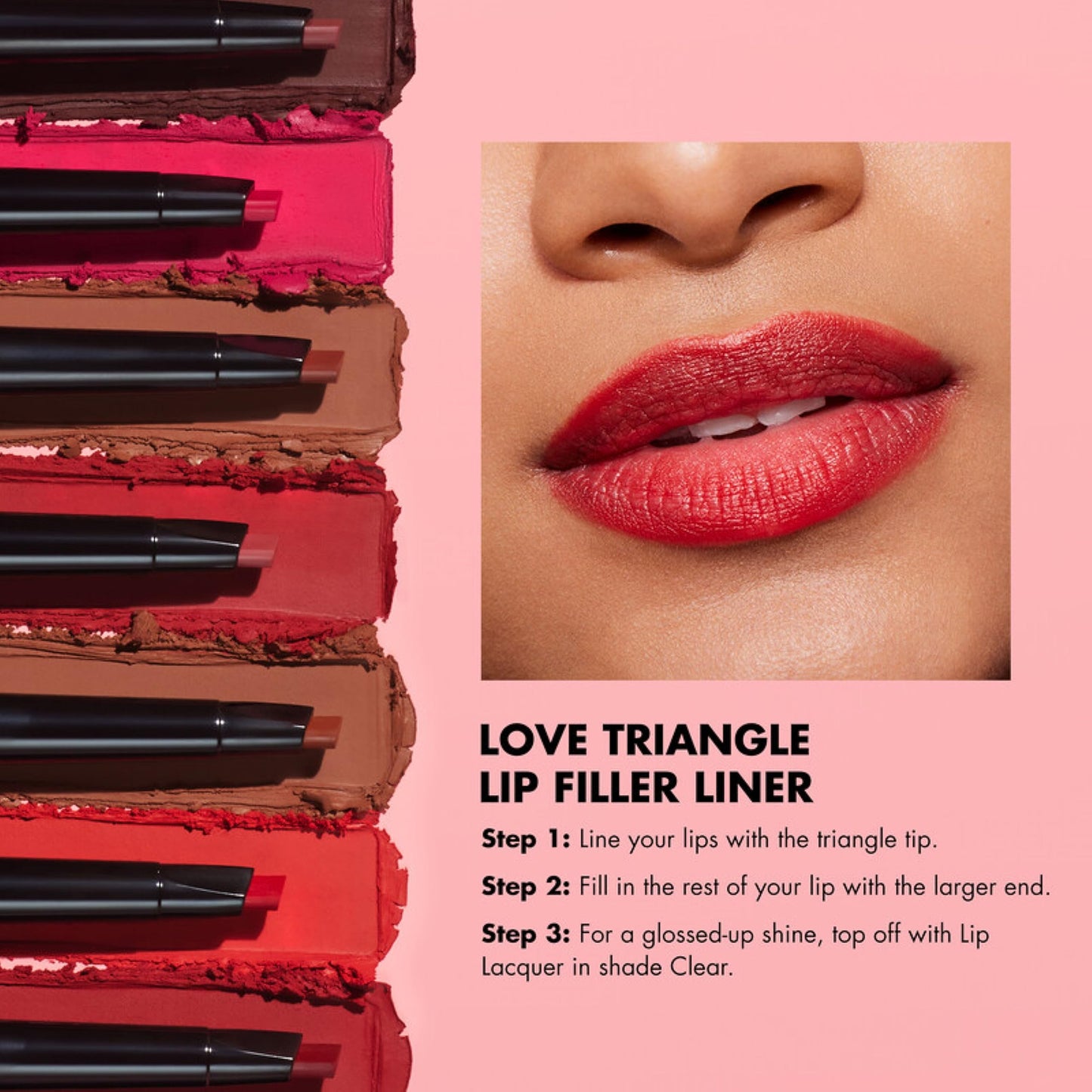 e.l.f. Love Triangle Lip Filler Liner, 2-in-1 Lipliner Pencil For Sculpting & Filling, Long-Lasting Intense Color, Vegan , Soft Pink Beauty & Personal Care e.l.f.