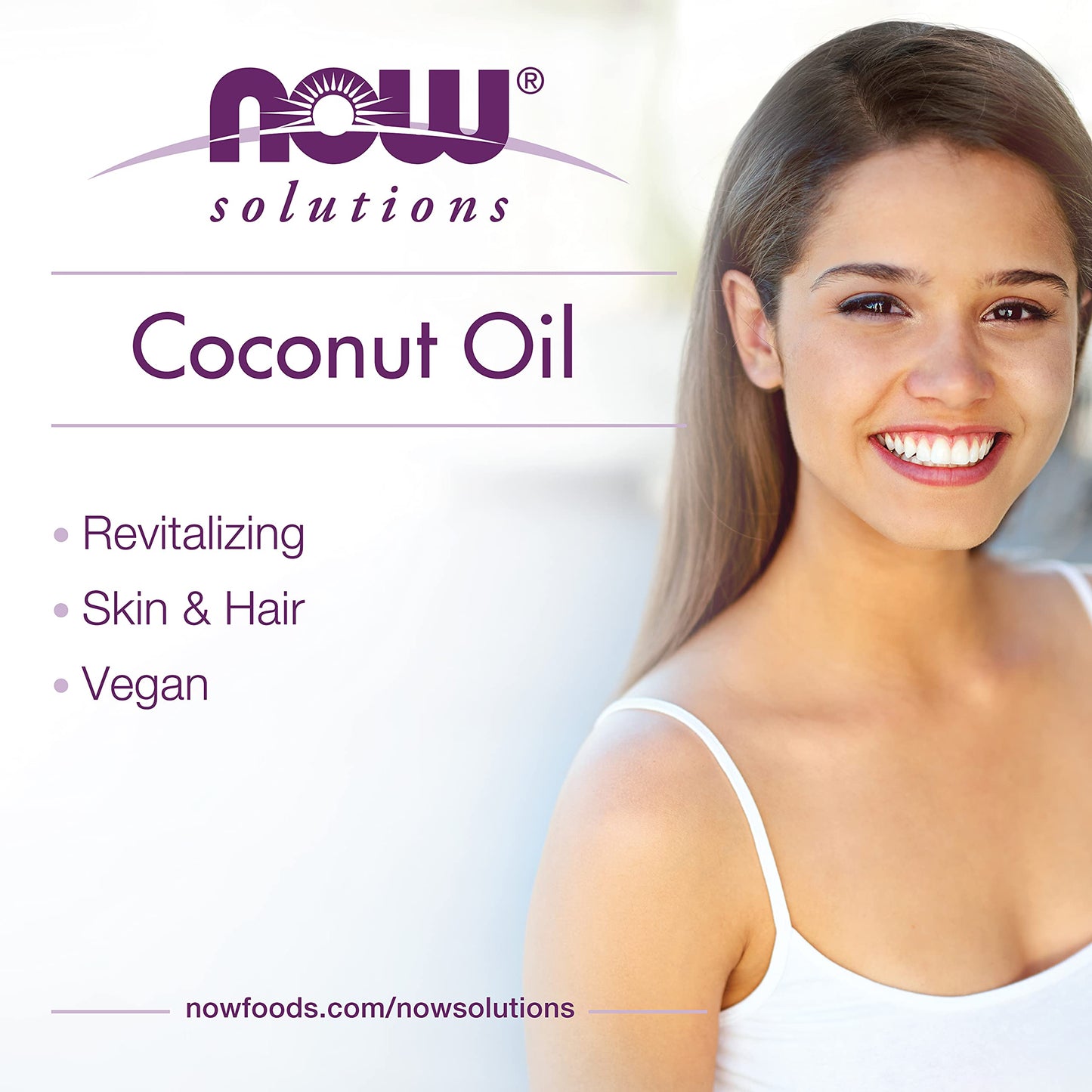 NOW Solutions, Coconut Oil, Naturally Revitalizing For Skin and Hair, Conditioning Moisturizer, Convenient Travel Size, 3-Ounce Beauty & Personal Care NOW Foods