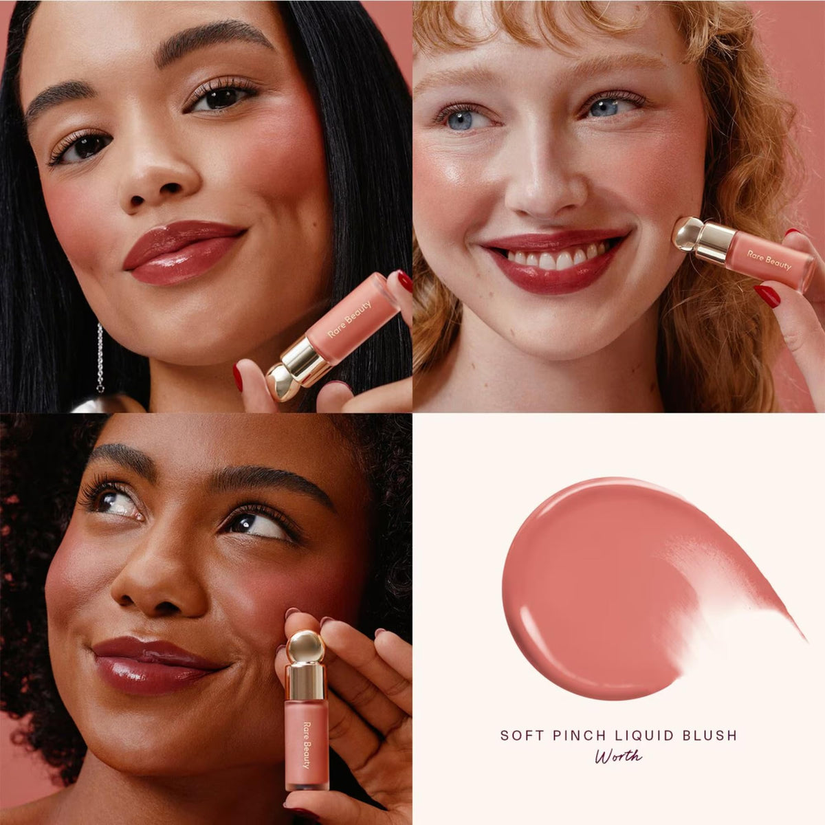 Rare Beauty Soft Pinch Cheek & Lip Trio - Matte Blush, Mini Liquid Blush and Mini Tinted Lip Oil