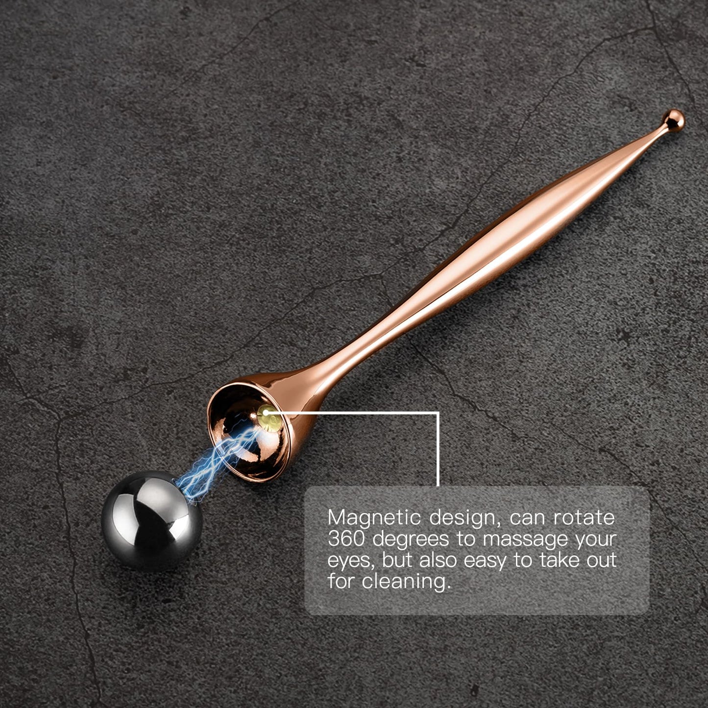 LISAPACK Metal Eye Cream Roller Wand, Face Massage, Facial Massager for Applicator, Reduce Puffiness (Rose Gold) Beauty & Personal Care LISAPACK