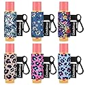 6 Pack Compact Clip-On Chapstick Holder Premium Release Clip Neoprene Sleeve with Clip Fits Most Standard Lip Balm Beauty & Personal Care Homakover