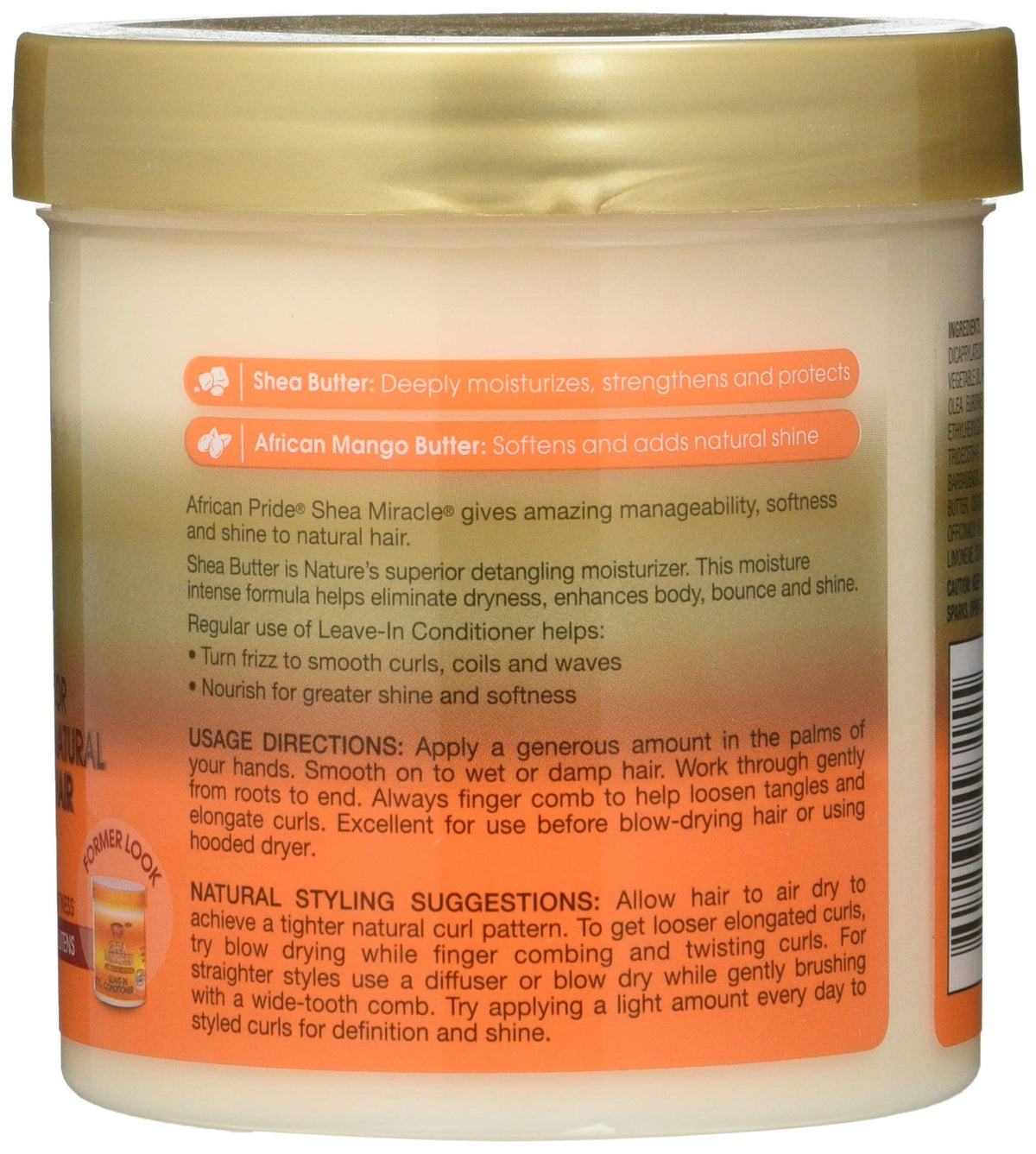 African Pride Shea Butter Miracle Leave-in Conditioner, 15 Ounce