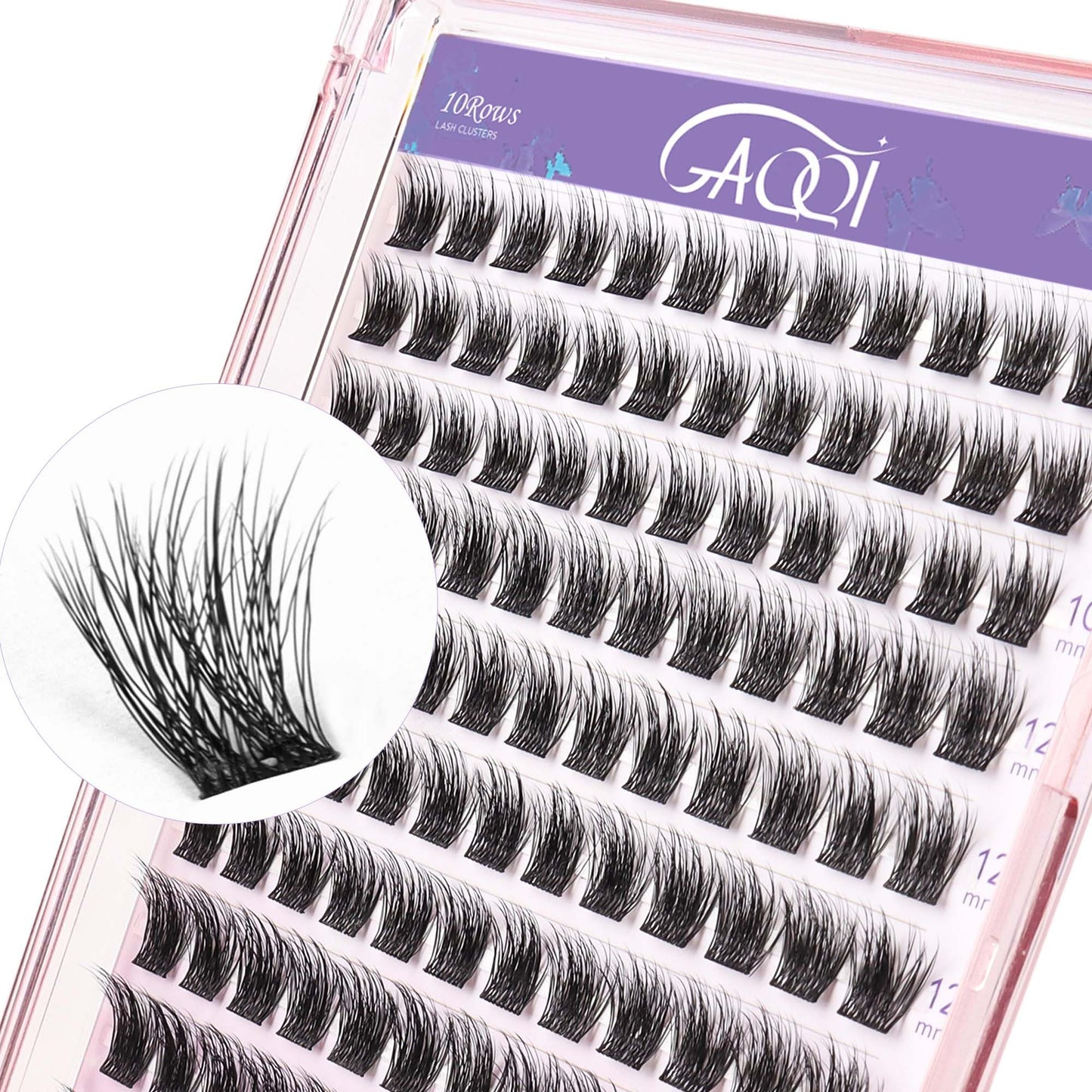 GAQQI Lash Clusters, DIY Eyelash Extension 168 pcs D Curl, Mega Volume Individual Lashes 10-16mm Mix Length (GQ18,D Curl,10-16mm) Beauty and Personal Care GAQQI Default Title