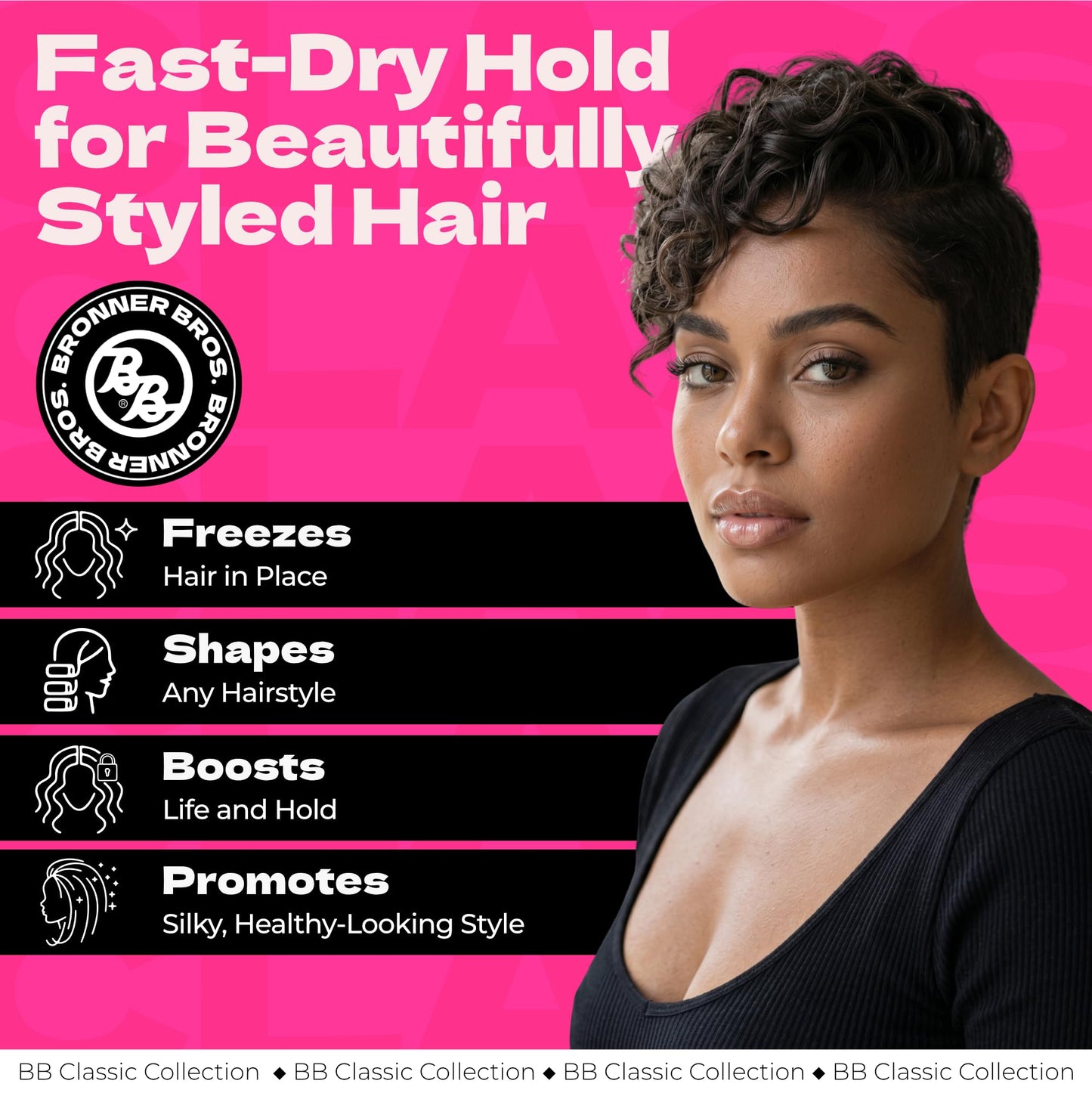 Bronner Bros Pump It Up! Styling Spritz Regular - Fast-Drying Hair Spray with Silk Amino Acids & Vitamin B5 to Enrich & Protect - No Build-Up Beauty & Personal Care Bronner Bros