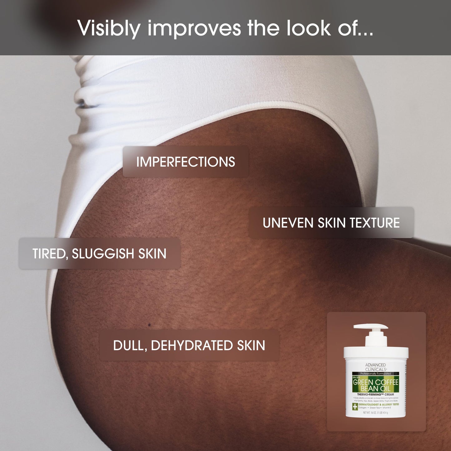 Advanced Clinicals Green Coffee Bean Thermo - Firming Body Lotion | Caffeine Infused Collagen Cream Moisturizer & Body Cream For Women, Stomach, Legs Beauty & Personal Care Advanced Clinicals