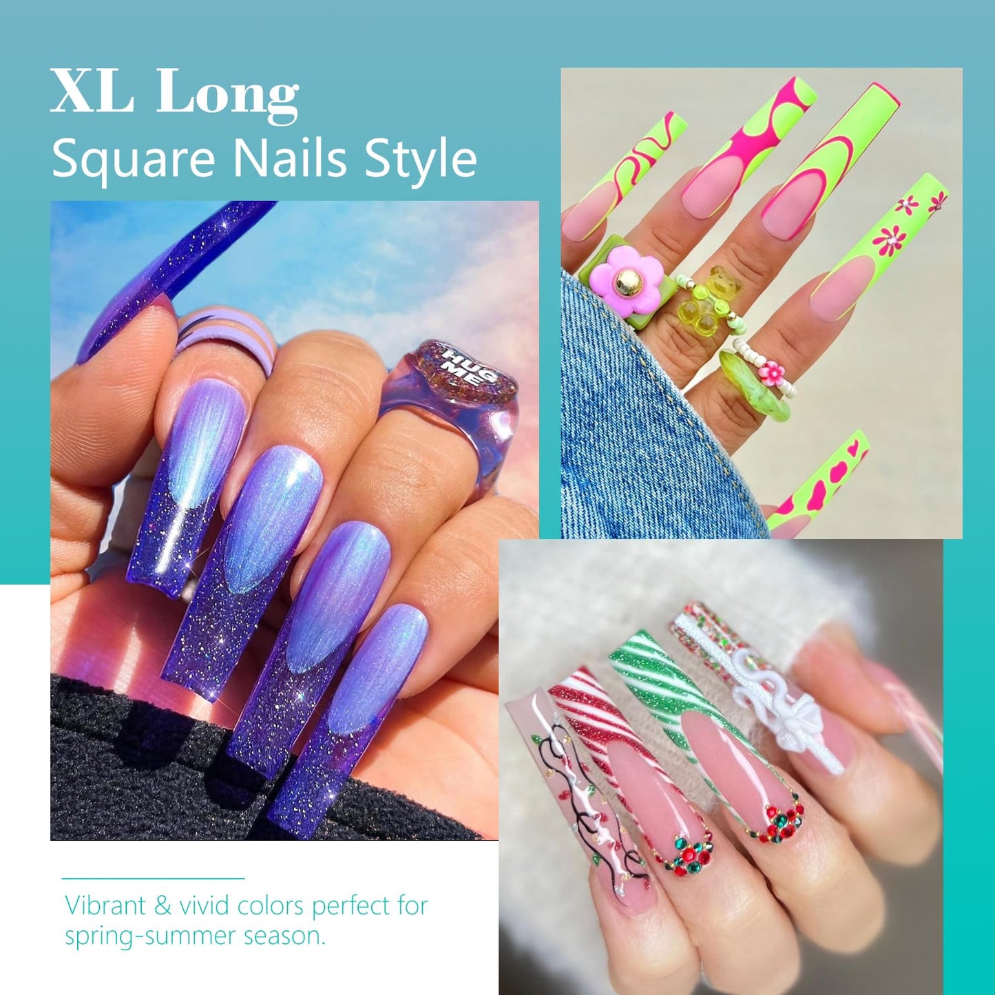 240PCS No C Curve Clear nail tips for Acrylic Nails Professional, XL Extra Long Square Flat, Half Cover Straight Tapered Square French Fake nail tips Beauty and Personal Care LIONVISON