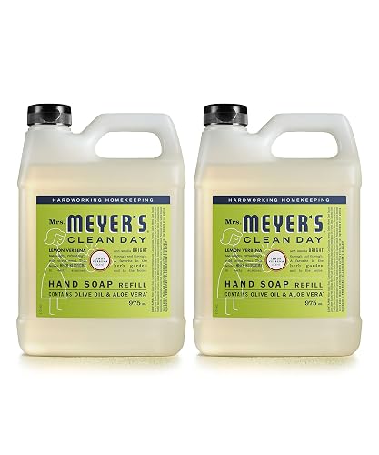 MRS. MEYER'S CLEAN DAY Hand Soap Refill, Made with Essential Oils, Lemon Verbena, 33 Fl. Oz - Pack Of 2 Beauty & Personal Care Mrs. MEYER'S