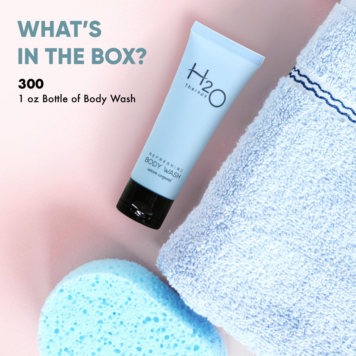 H2O Therapy Body Wash Soap, Travel Size Hotel Hospitality, 1 oz (Case of 300) Beauty & Personal Care H2O Therapy