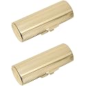 Stephanie Imports Set of 2 Capsule Shaped Lipstick Cases (Gold Ridges) Beauty & Personal Care Stephanie Imports