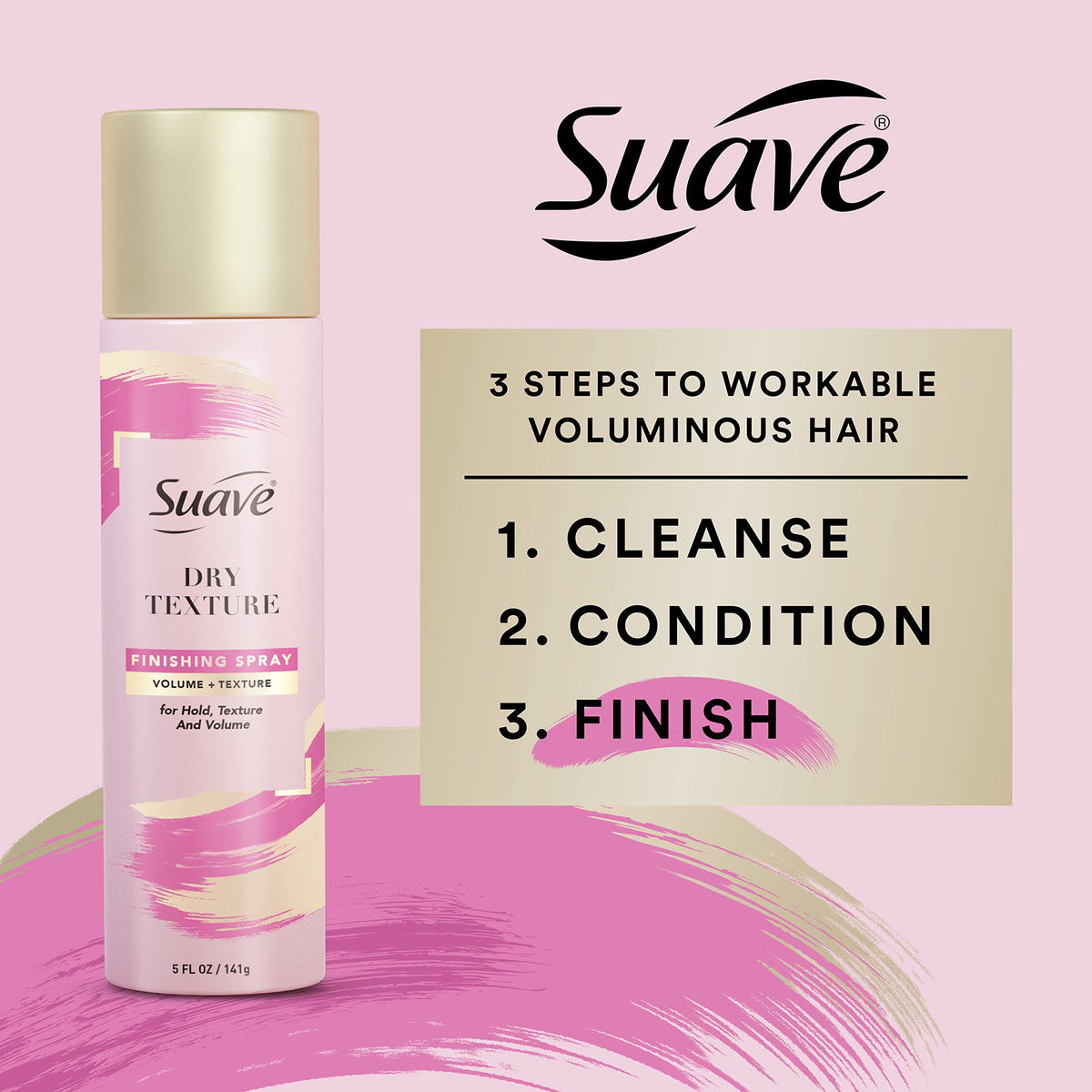 Suave Pink Up The Volume Dry Texturizing Spray Hair Texturizer For Volumized Hair Finishing Spray Enhances Volume 5oz Beauty & Personal Care Suave
