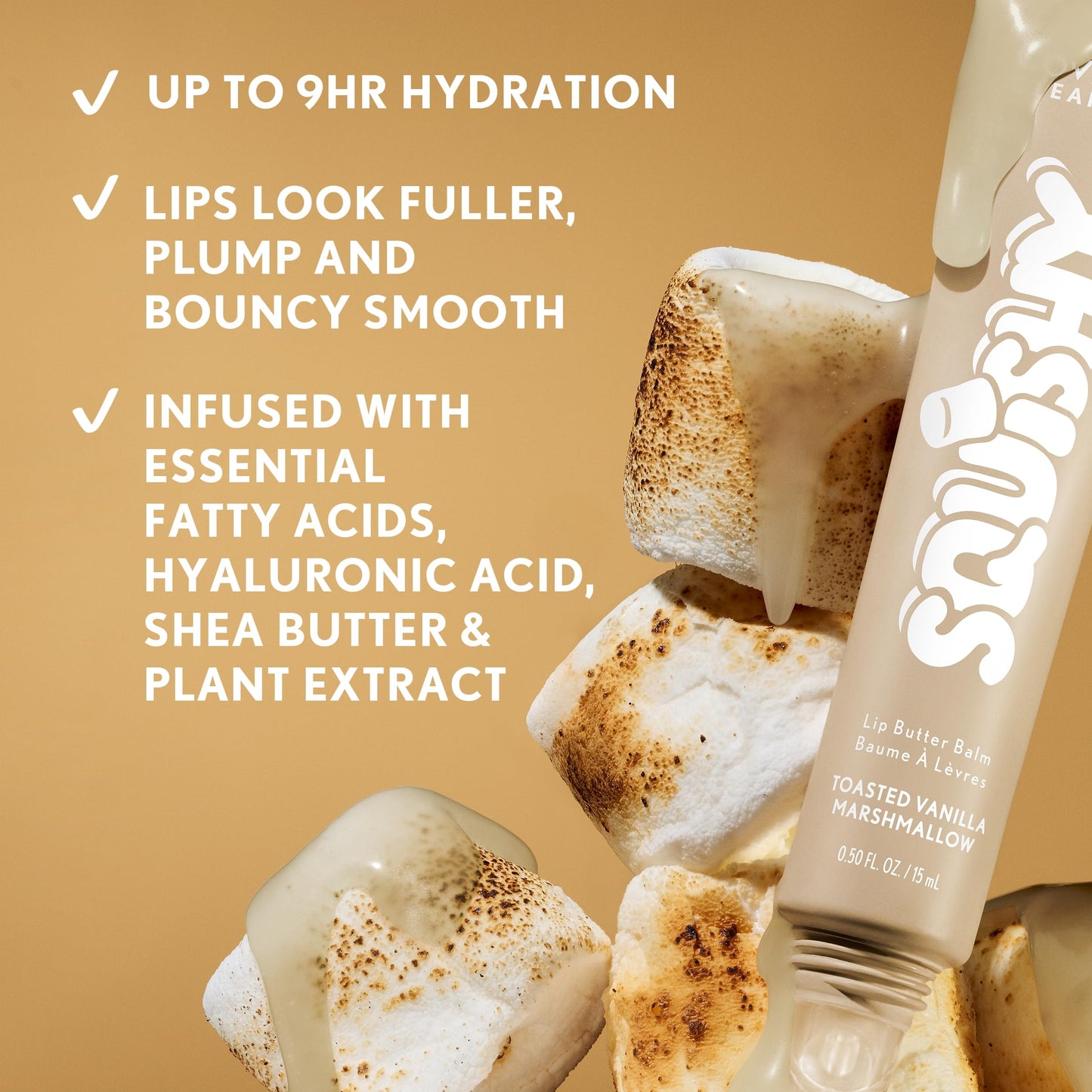 COVERGIRL Clean Fresh Squishy Glaze™ Lip Butter Balm, Flavored, Non-Sticky, with Vitamin E & Shea Butter - 140 Toasted Vanilla (Sheer Beige) Beauty and Personal Care COVERGIRL