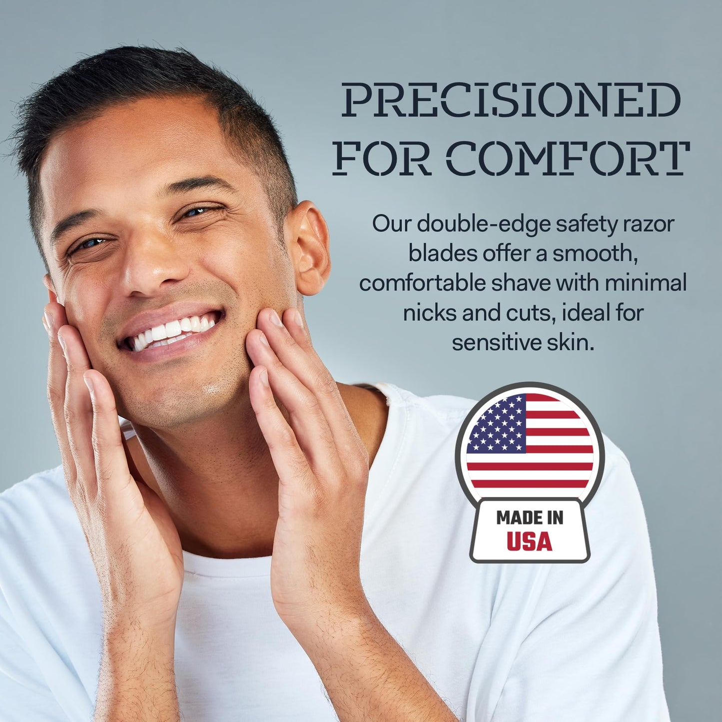 Made in USA Double Edge Razor Blades (50-Pack) - Stainless Steel, Smooth & Sharp - Fits All DE Safety Razors - Battle Brothers Beauty and Personal Care Battle Brothers Shaving Co.