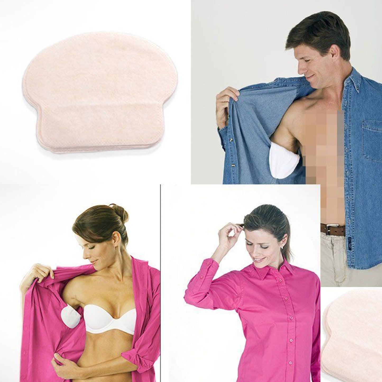 200 Pcs (100 Pairs) Underarm Armpit Sweat Pads, Summer Deodorants Cotton Pads Dress Disposable Stop Sweat Shield Guard Absorbing Beauty and Personal Care QTKJ