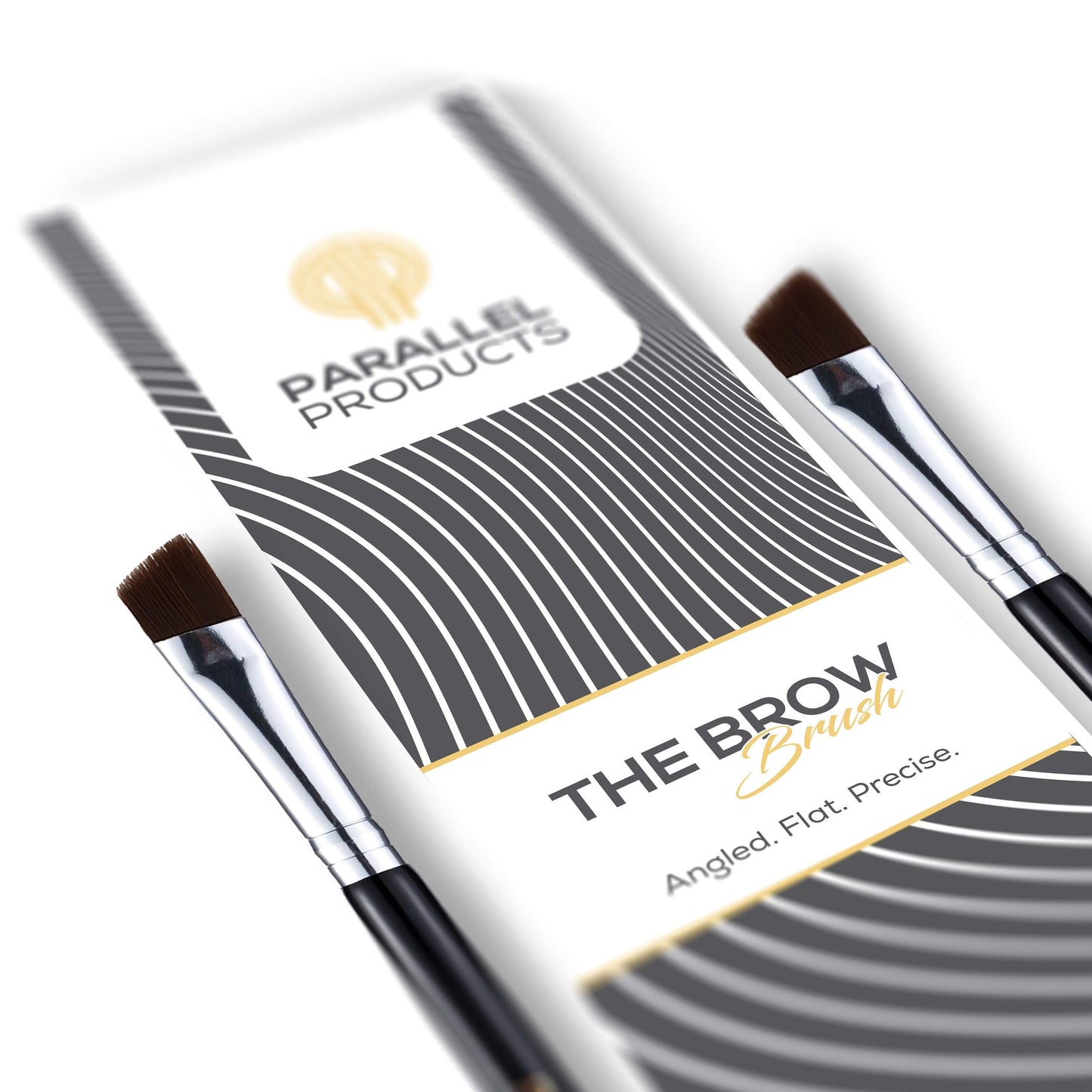 Parallel Products - The BROW Brush - (2 Pack) Premium Angled Eyebrow Brush for Powder, Henna, Cream, Tint, Makeup, Gel, Lamination and Wax Beauty & Personal Care PARALLEL PRODUCTS