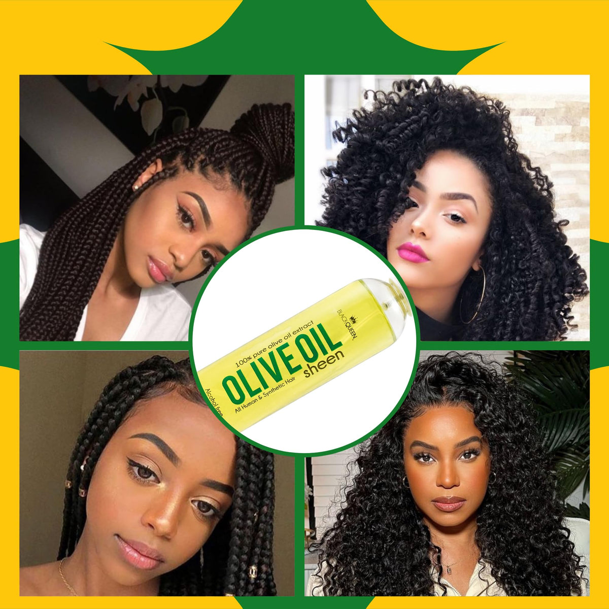 Black Queen® Olive Oil Moisturizing Spray for Locs, Braids, 4C Hair & Twists - Lightweight Hair Oil for Protective Styles - Shine, Frizz Control Beauty & Personal Care Black Queen