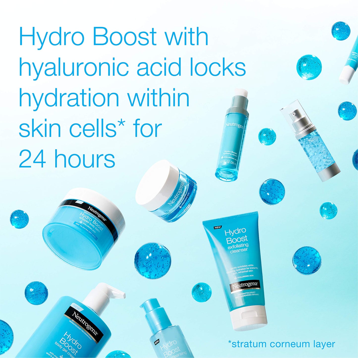 Neutrogena Hydro Boost Water Gel Fragrance-Free Facial Moisturizer, 1.7 fl. oz, Hydro Boost Hydrating Facial Cleansing Gel with Hyaluronic Acid, 2 oz Beauty & Personal Care Neutrogena