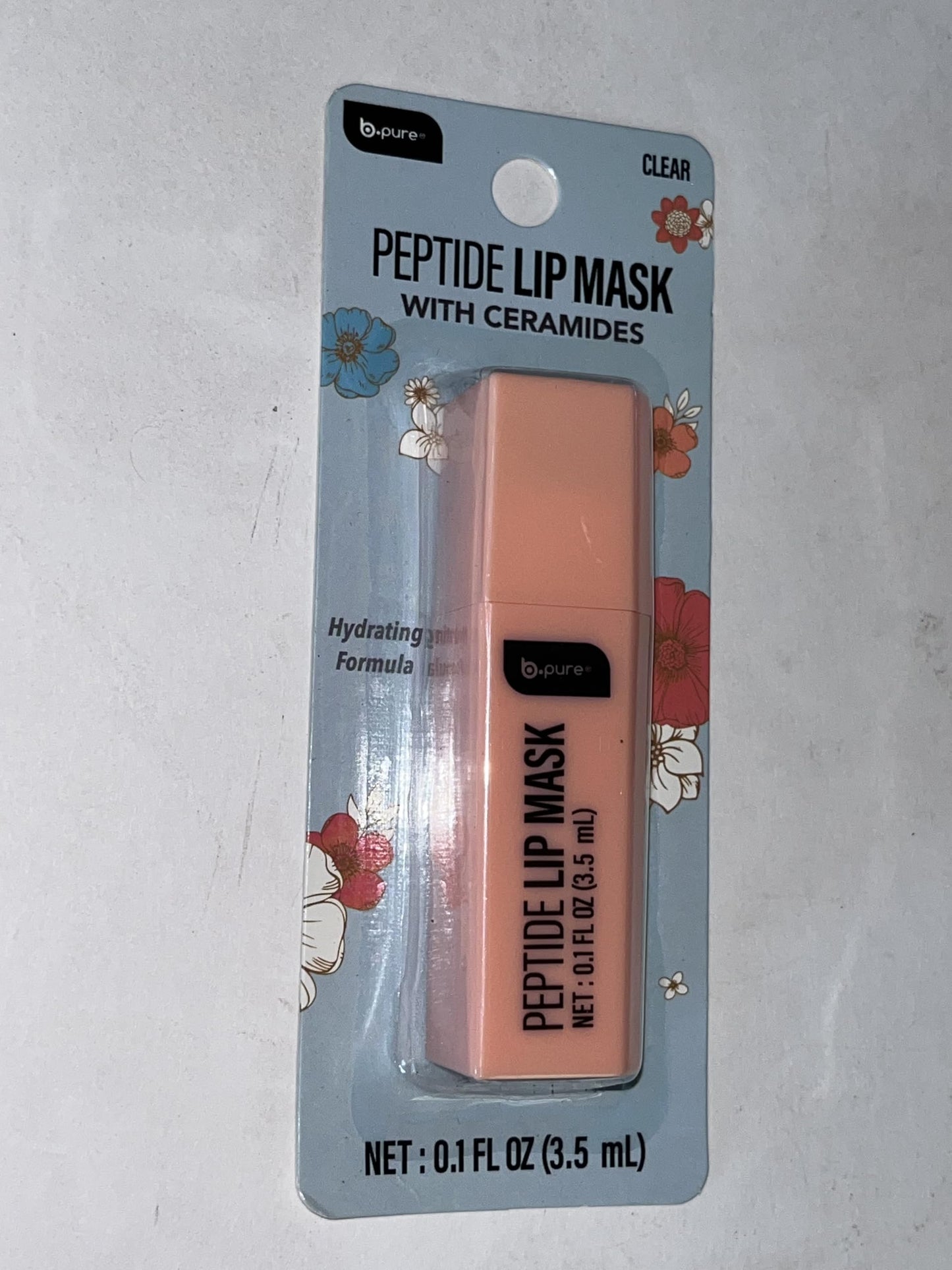 B.pure Peptide Lip Mask with Ceramides, Clear, Hydrating Formula, 0.1 fl oz Beauty and Personal Care b.pure