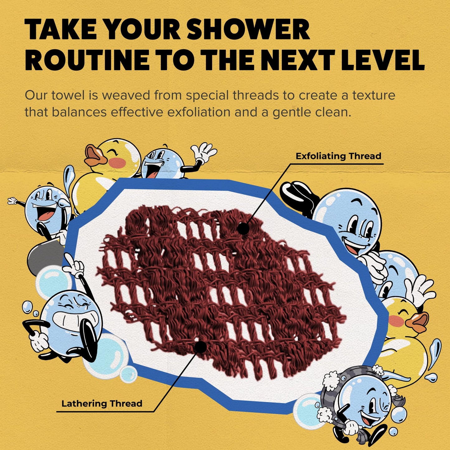 GOSHI Exfoliating Shower Towel - Rip-Resistant Exfoliating Washcloth for All Skin Types - Brick Red - Made in Japan Beauty & Personal Care GOSHI