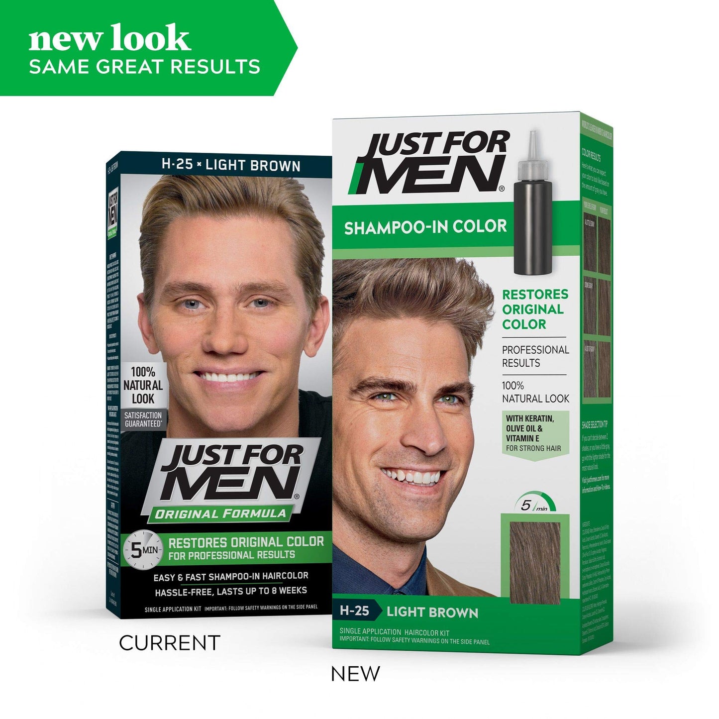 Just For Men Original Formula Men's Hair Color Light Brown H-25 - 1 Application Beauty & Personal Care Just for Men