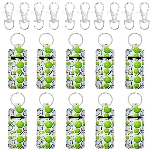 allydrew 10 Pack Chapstick Holder Keychain, Keyring for Lip Balm Lip Gloss Lipstick with 10 Pieces Metal Keyring Clasps, Tennis Beauty & Personal Care allydrew