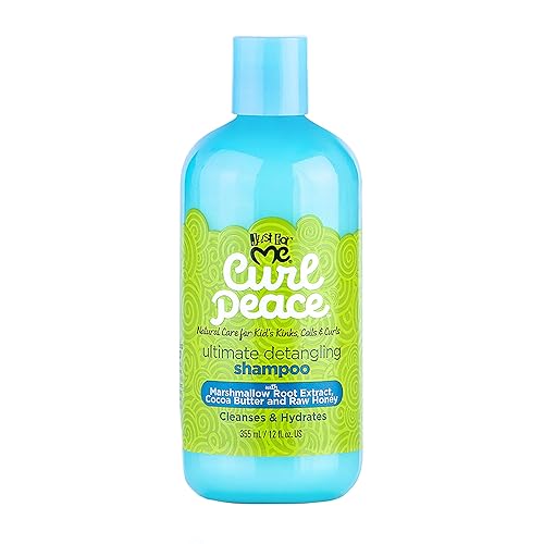 Just For Me Curl Peace Ultimate Detangling Shampoo - Cleanses & Hydrates, Contains Marshmallow Root Extract, Cocoa Butter & Raw Honey, No Animal Beauty & Personal Care Just For Me