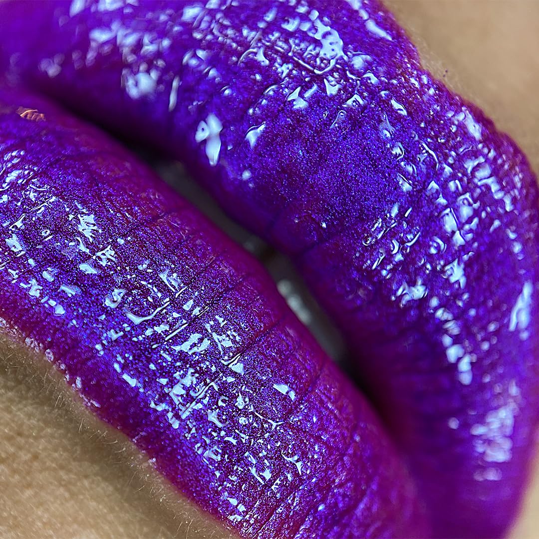 UNICORN SNOT Liquid Metal Lip Paint | Intense Pigment, Non-drying, Metallic Lip Color Makeup | Vegan & Cruelty-free Lip Makeup - BOOM (Atomic Purple) Beauty & Personal Care UNICORN SNOT