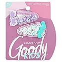 Goody Kids Slideproof Hair Snap Clips - 2 Count, Nostalgia Glitter - Just Snap Into Place - Hinge Clips Suitable for All Hair Types - Pain-Free Hair Beauty & Personal Care GOODY