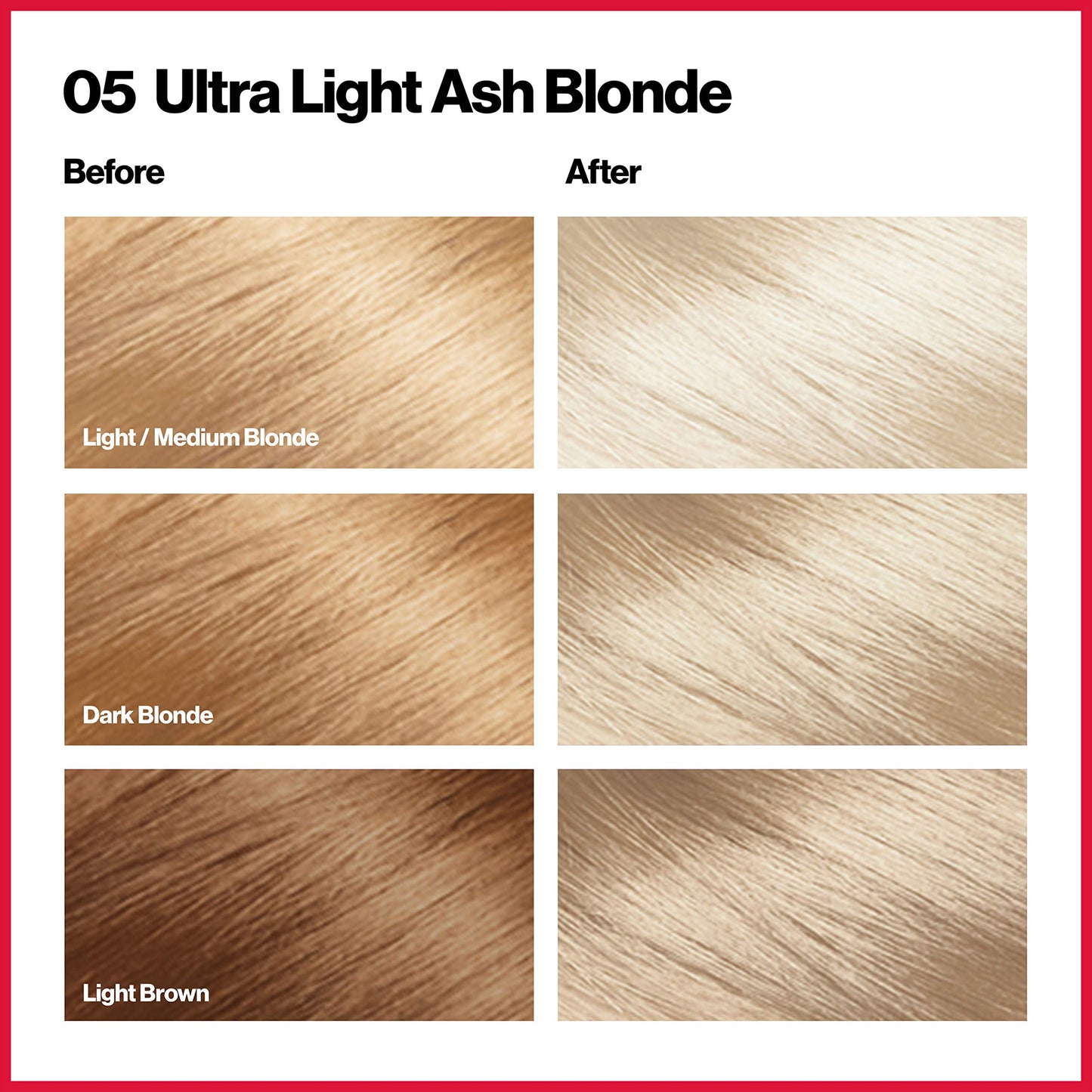 Revlon Permanent Hair Color, Permanent Hair Dye, Colorsilk with 100% Gray Coverage, Ammonia-Free, Keratin and Amino Acids, 05 Ultra Light Ash Blonde Beauty & Personal Care REVLON