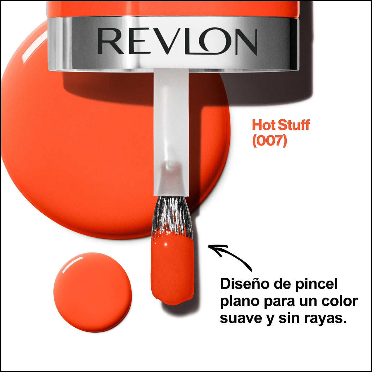 REVLON Ultra HD Snap Nail Color, Natural Rich Glossy Polish, 100% Vegan Formula, No Base or Top Coat Needed, 007 Hot Stuff, 0.27 fl oz Beauty & Personal Care REVLON
