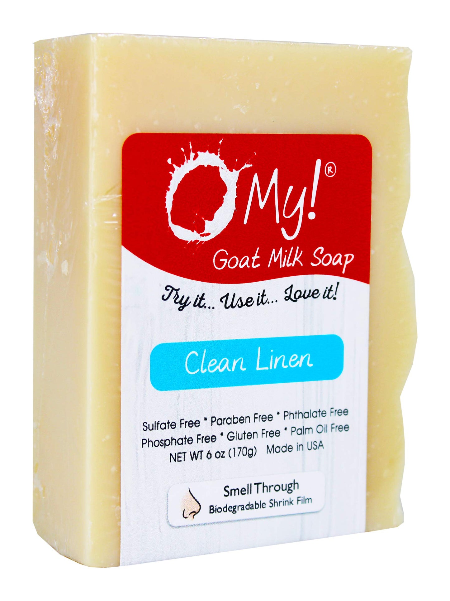 O My! Goat Milk Soap :: All Natural Hand, Face & Body Soap, 6 Oz. Bar :: Handmade in USA with Farm Fresh Goat's Milk :: Lightly Scented, Non Drying Beauty & Personal Care O My!