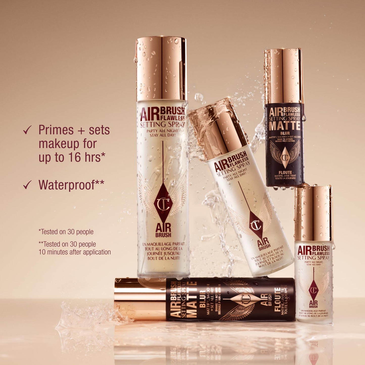 Charlotte Tilbury Airbrush Flawless Setting Spray - Ultra-Fine Hydrating Mist to Prime & Set Makeup Up to 16Hr - Soothes and Blurs Skin, Waterproof Beauty and Personal Care Charlotte Tilbury