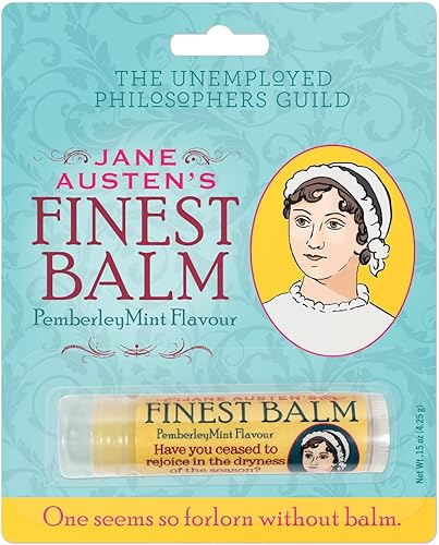 The Unemployed Philosophers Guild Jane Austen's Finest Balm - Peppermint Lip Balm, Cruelty-Free, Made in the USA from Natural and Imported Ingredients Beauty & Personal Care The Unemployed Philosophers Guild