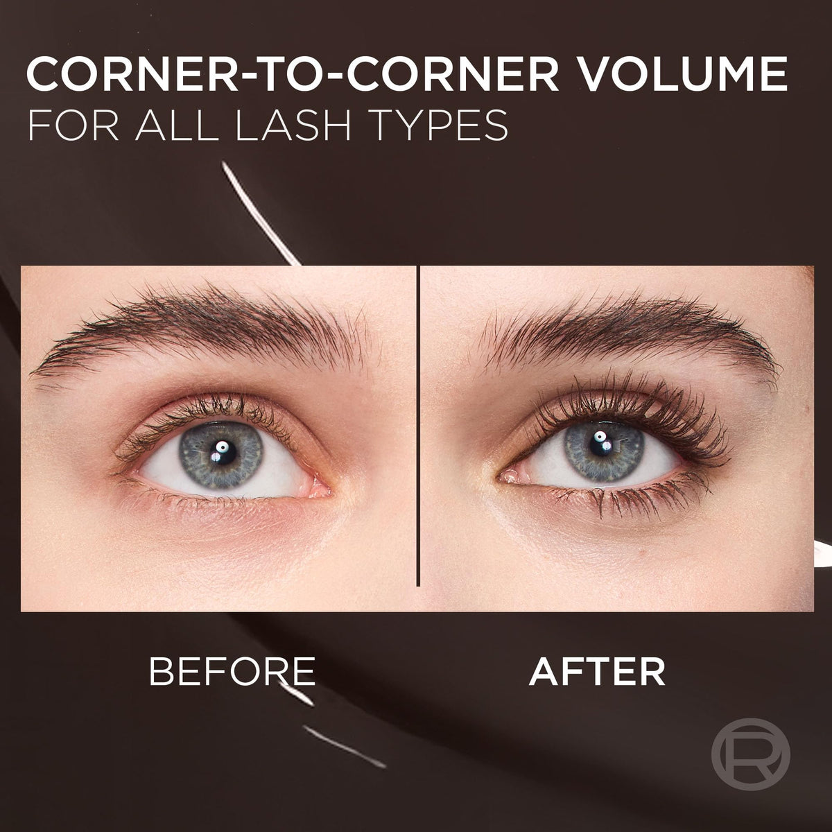 L'Oreal Paris Voluminous Panorama Chromatic Mascara, Volumizing and Lengthening Brown Mascara, Longwear, Smudge-Resistant and Washable, 705 Brown