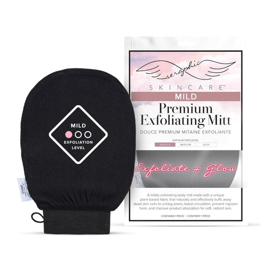 Seraphic Skincare Premium Exfoliating Glove (Gentle) - Viscose Fiber Korean Exfoliating Mitt for Sensitive Skin - Body Scrubber, Dead Skin Remover Beauty and Personal Care SERAPHIC SKINCARE