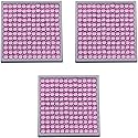 Stephanie Imports Set of 3 Double Sided Magnifying Square Compact Mirrors with Rhinestones (Pink Rose) Beauty & Personal Care Stephanie Imports