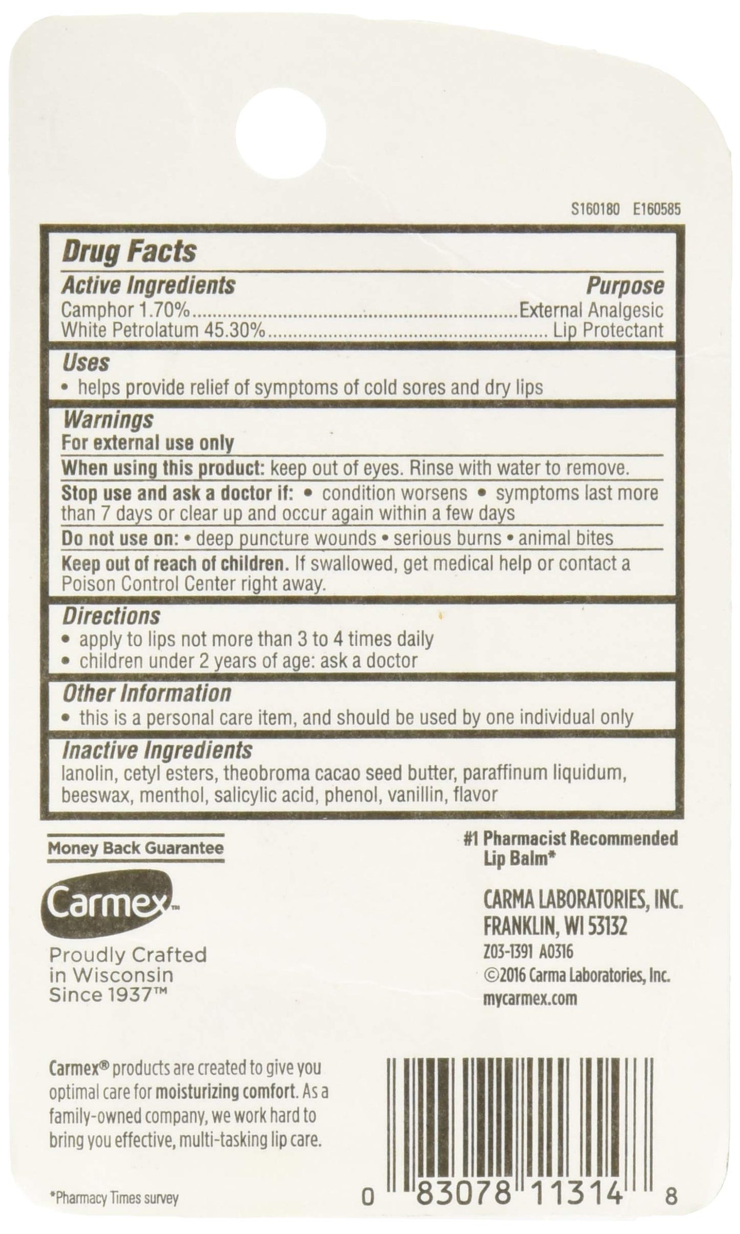 Carmex Classisc Lip Balm Medicated 0.35 oz (Pack of 4) Beauty and Personal Care Carmex