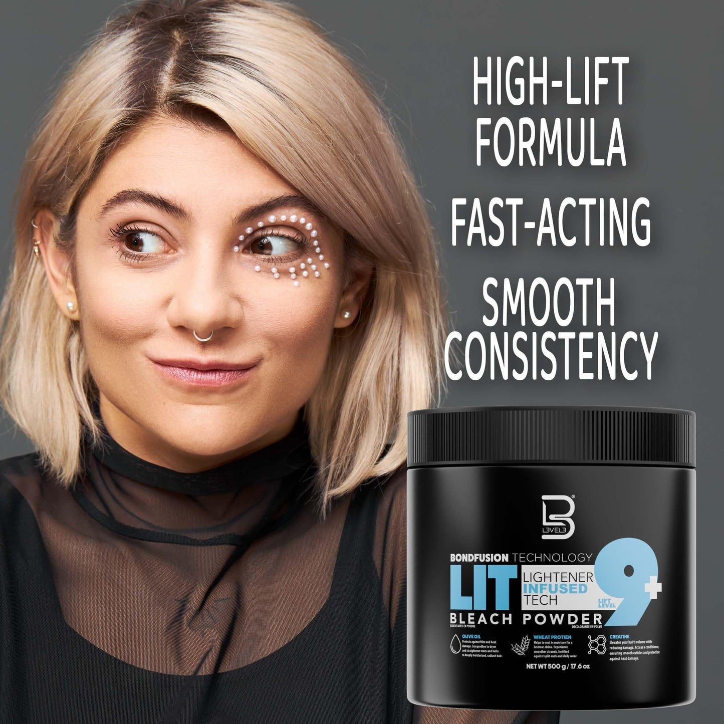 L3 - Level 3 BondFusion LIT Bleach Powder - Hair Lightener with Olive Oil and Wheat Protein to Protect and Fortify Hair - Create Highlights, Balayage Beauty & Personal Care L3