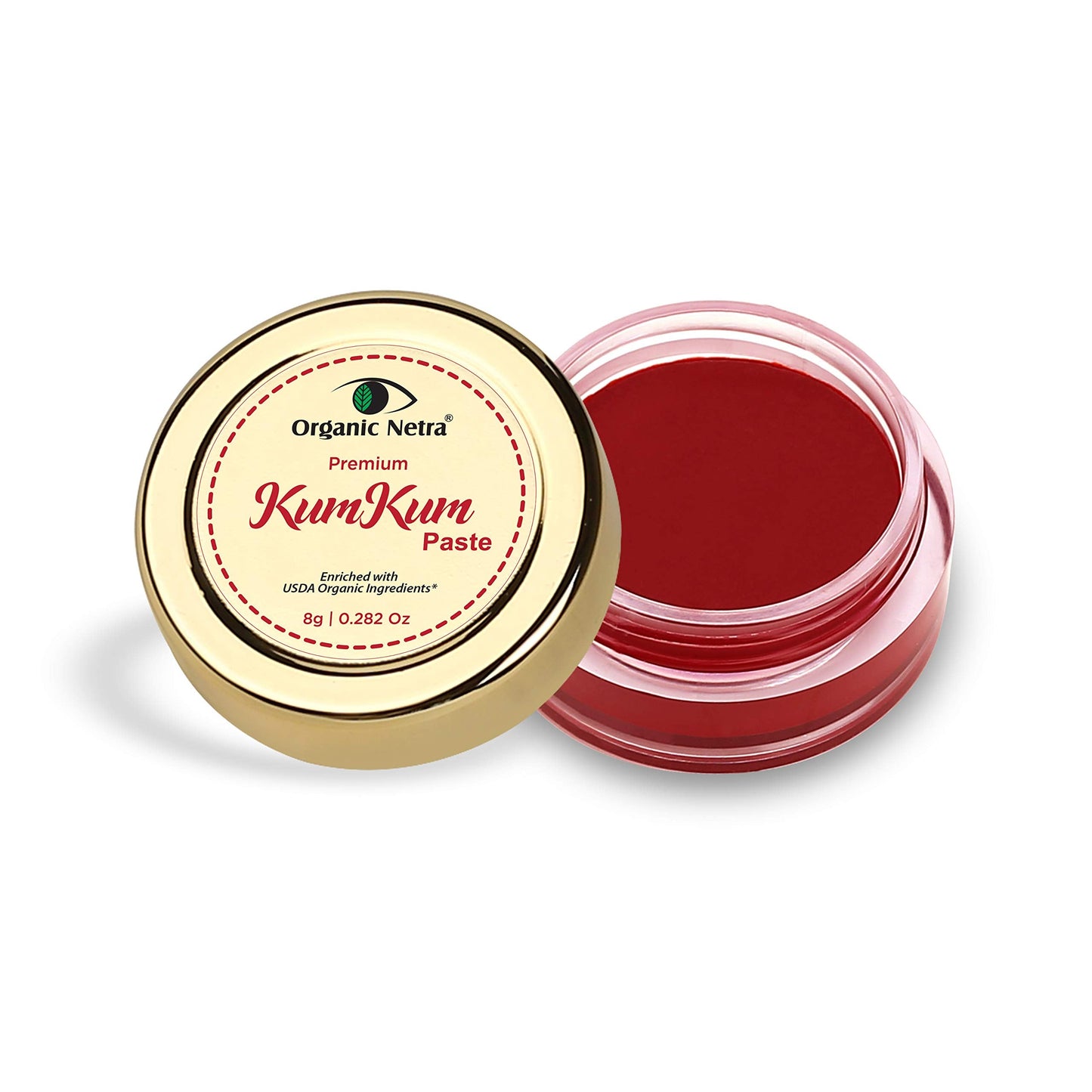 Organic Netra Sindoor/Kumkum Paste | Waterproof Long Lasting, Smudge Proof Sindoor | Pure and Natural Deep Maroon Colour, Long lasting | Enriched Beauty & Personal Care Organic Netra