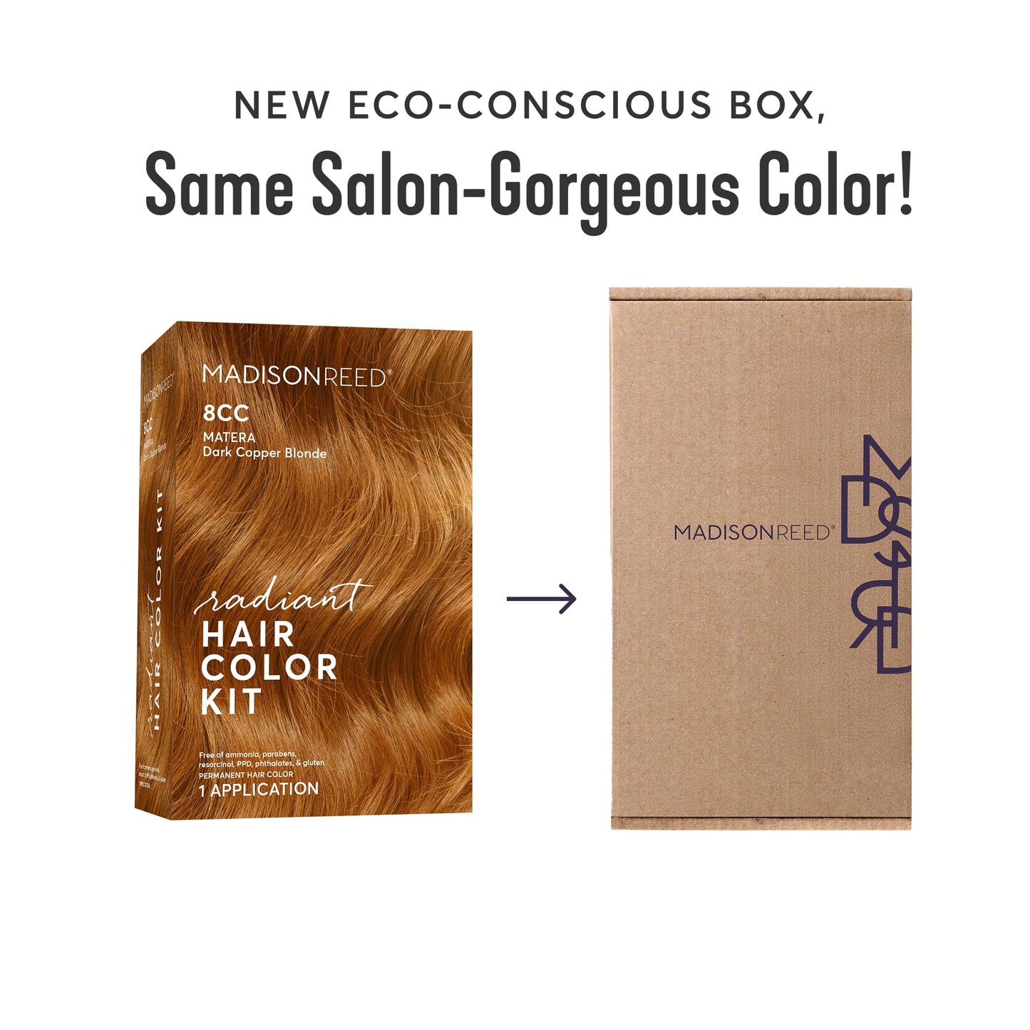 Madison Reed Radiant Hair Color Kit - 8CC Dark Vivid Copper Blonde (Matera Marigold) Vivid Color Permanent Hair Dye, PPD-Free & Ammonia-Free, 2 Pack Beauty & Personal Care Madison Reed